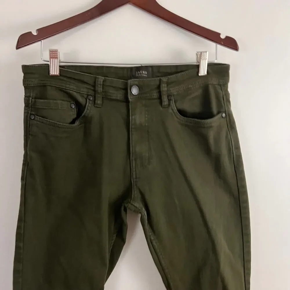 Jachs Men’s 5 Pocket Stretch Pants Green Men Size 32/ 34